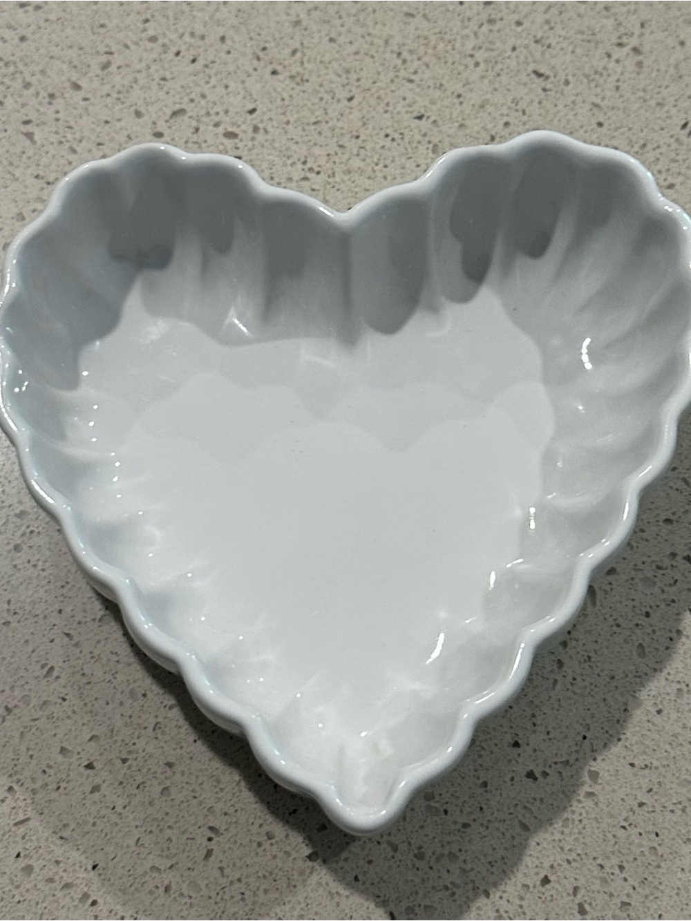 White Heart-Shaped Ceramic Serving Dish